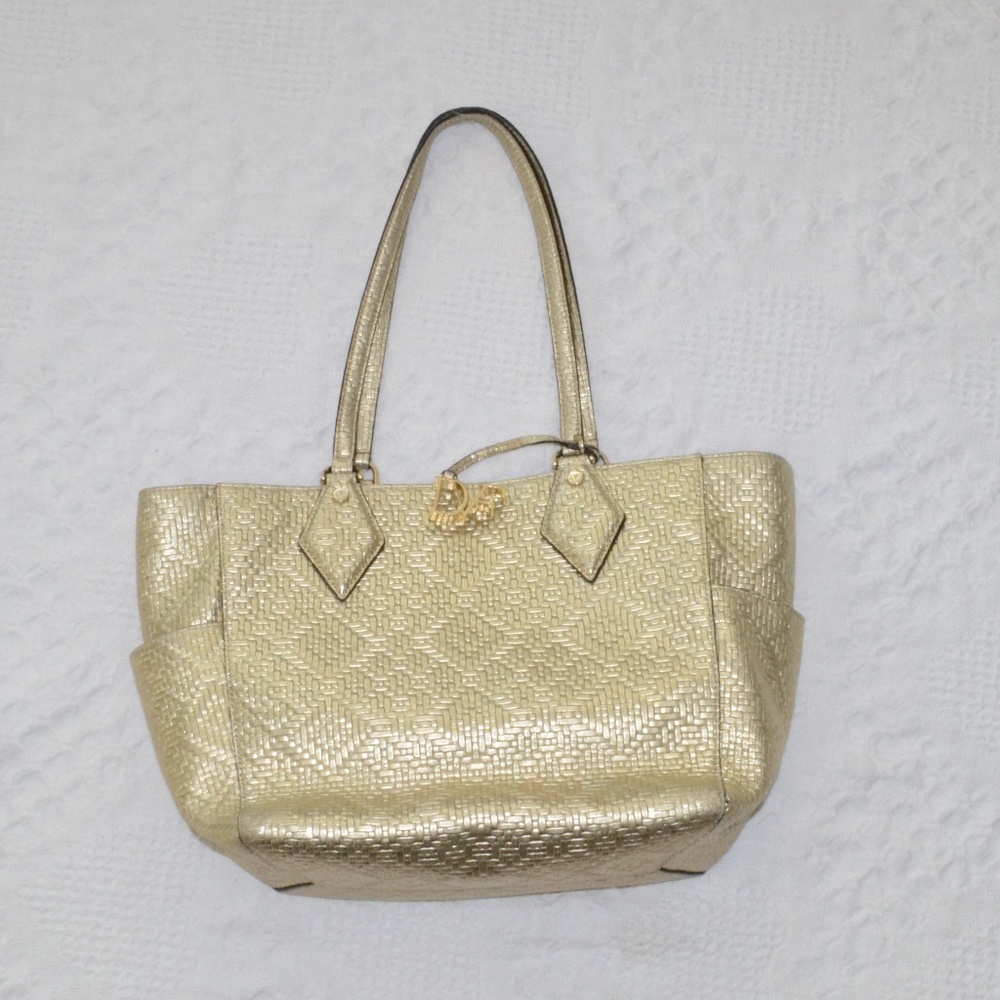 Diane Von Furstenberg Gold Leather Tote